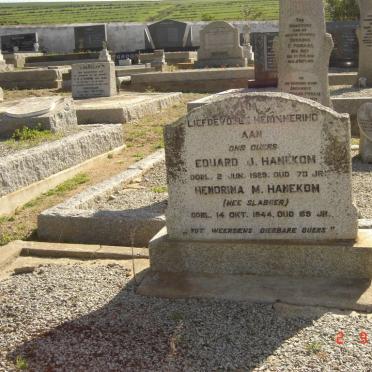 HANEKOM Eduard J. -1929 &amp; Hendrina M. SLABBER -1944