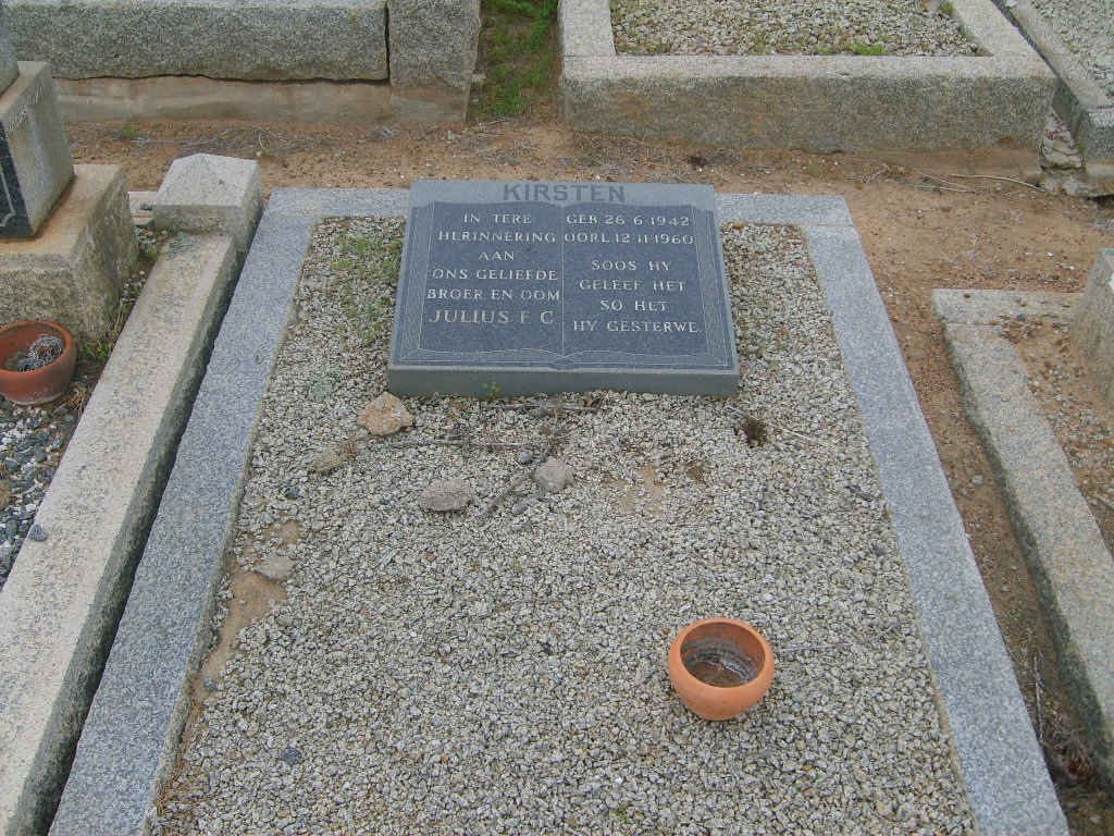 KIRSTEN Julius F.C. 1942-1960