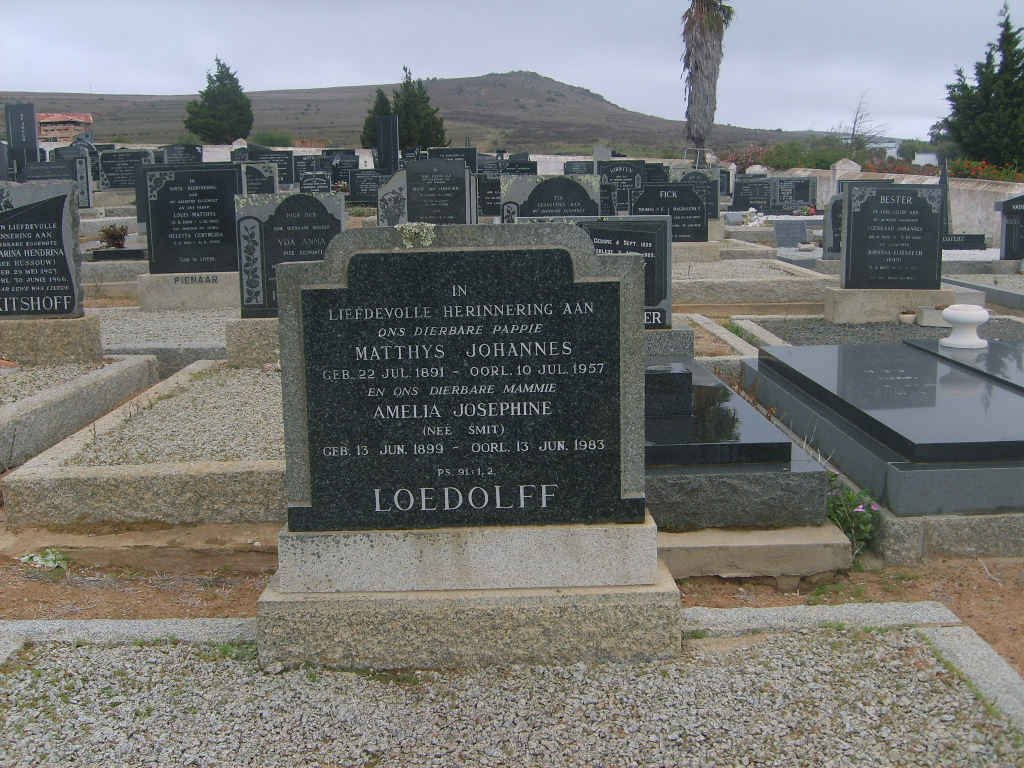 LOEDLOFF Matthys Johannes 1891-1957 &amp; Amelia Josephine SMIT 1899-1983