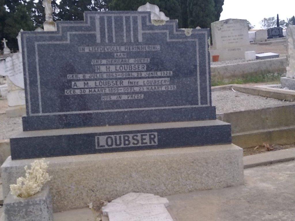 LOUBSER N.H. 1863-1928 &amp; A.M. LOUBSER 1859-1939