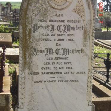 MOSTERT Petrus Y.C. 1835-1914 &amp; Anna M. C. HENNING 1837-1914