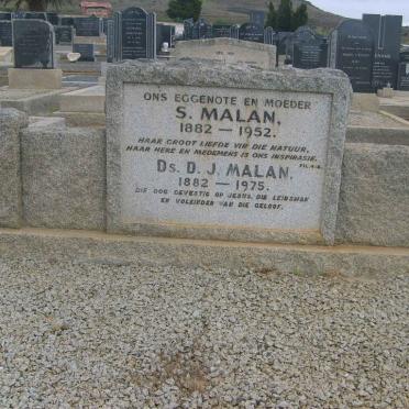 MALAN D.J. 1882-1975 &amp; S.M. 1882-1952