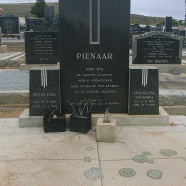 PIENAAR Pieter Paul 1895-1960 &amp; Anna Helena Frederika 1894-1978