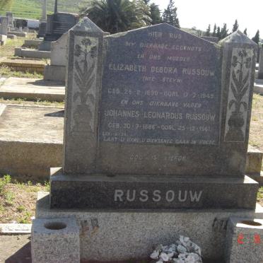 RUSSOUW Johannes Leonardus 1886-1961 &amp; Elizabeth Debora STEYN 1890-1949