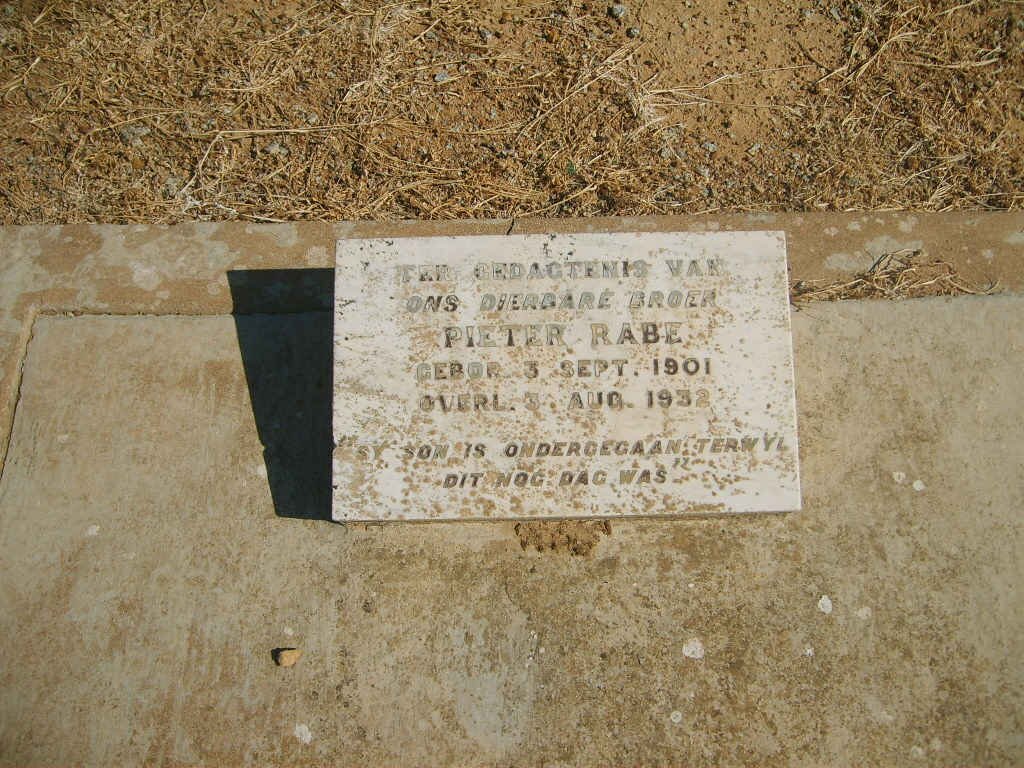 RABE Pieter 1901-1932