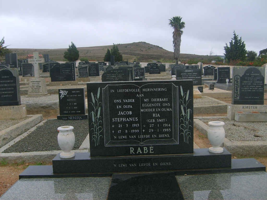 RABE Jacob Stephanus 1913-1999 &amp; Ria SMIT 1914-1985