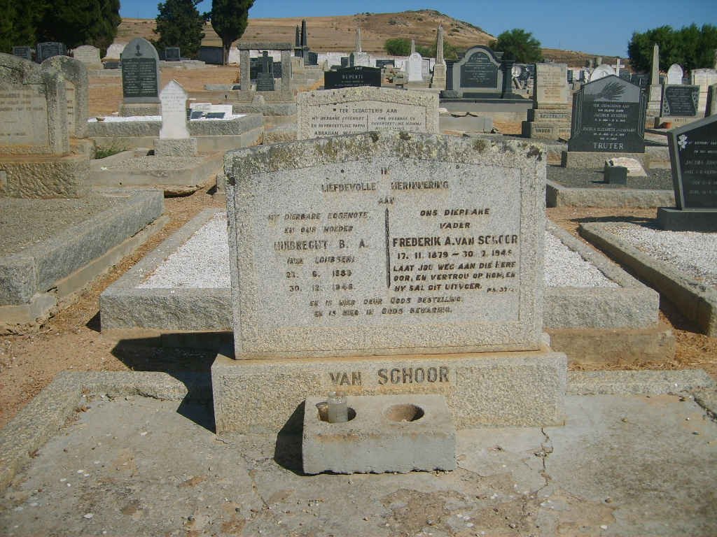 SCHOOR Frederik A., van 1879-1949 &amp; Hubrecht B.A. LOUBSER 1853-1948