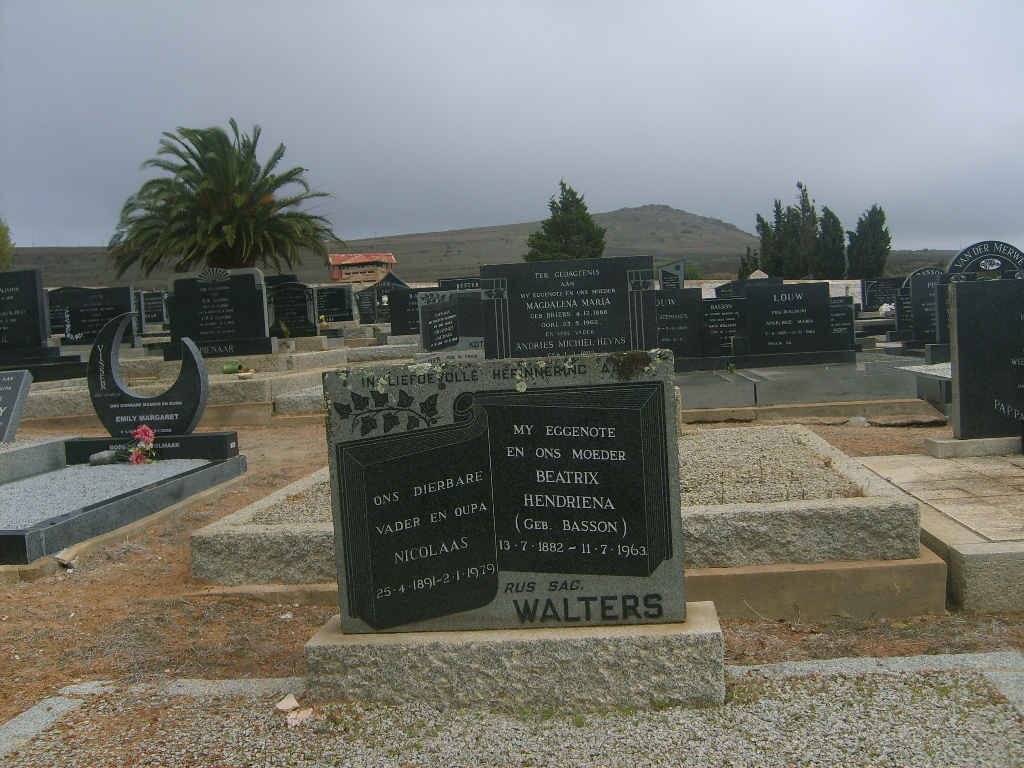 WALTERS Nicolaas 1891-1979 &amp; Beatrix Hendriena BASSON 1882-1963