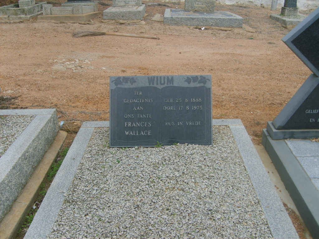 WIUM Frances Wallace 1888-1975