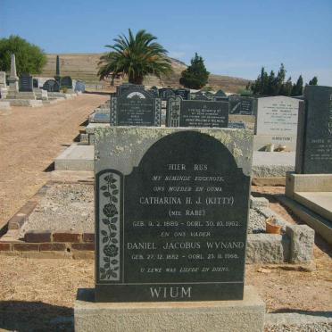 WIUM Daniel Jacobus Wynand 1882-1968 &amp; Catharina H.J. RABE 1889-1962