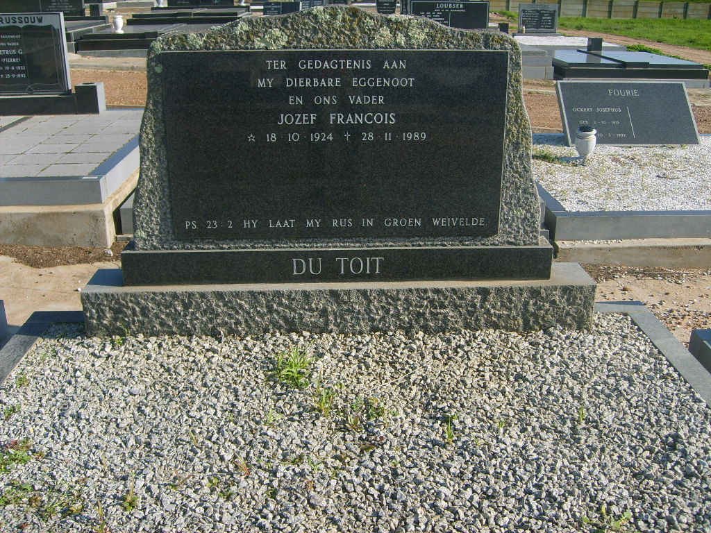 TOIT Jozef Francois, du 1924-1989