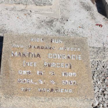 CONRADIE Martha nee BURGER 1889-1957