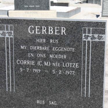 GERBER C.M. nee LOTZE 1919-1977