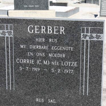 GERBER C.M. nee LOTZE 1919-1977