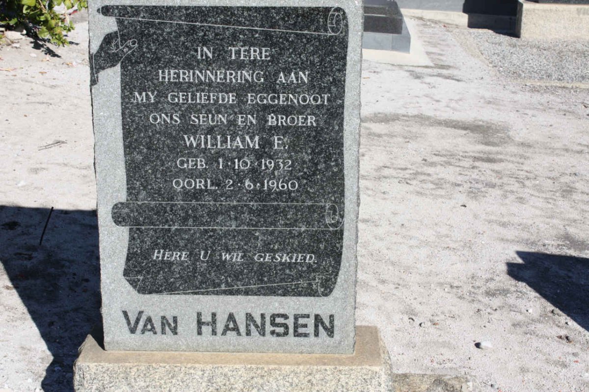 HANSEN William E., van 1932-1060