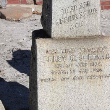 JORDAAN Ernst G. 1864-1924