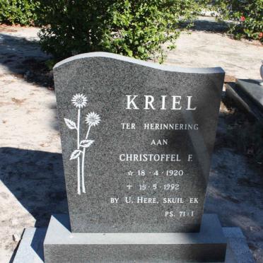 KRIEL Christoffel F. 1920-1992