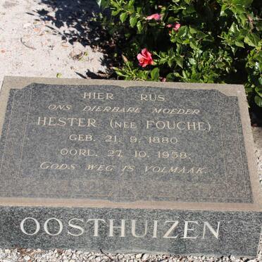 OOSTHUIZEN Hester nee FOUCHE 1880-1958