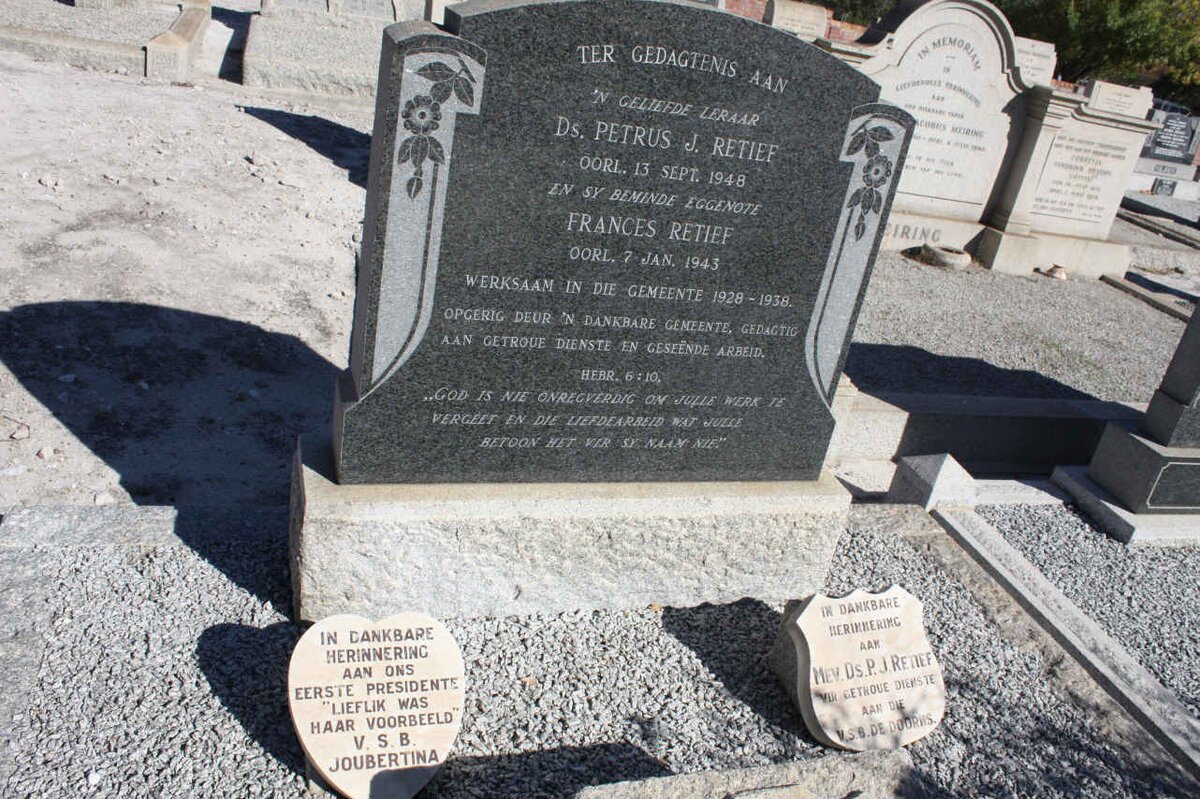 RETIEF Petrus J. -1948 &amp; Frances -1943