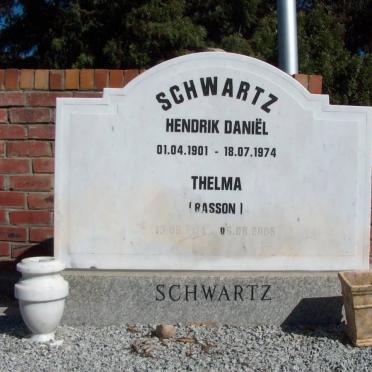 SCHWARTZ Hendrik Daniël 1901-1974 &amp; Thelma BASSON 1914-2006