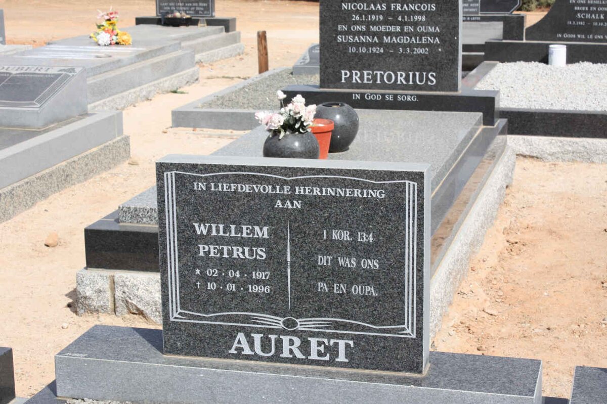 AURET Willem Petrus 1917-1996