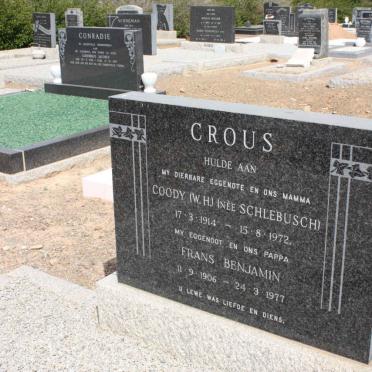 CROUS Frans Benjamin 1906-1977 &amp; W.H.J. SCHLEBUSCH 1914-1972