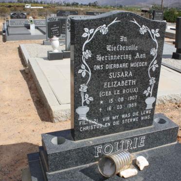 FOURIE Susara Elizabeth nee LE ROUX 1907-1989