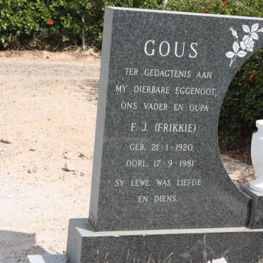 GOUS F.J. 1920-1981