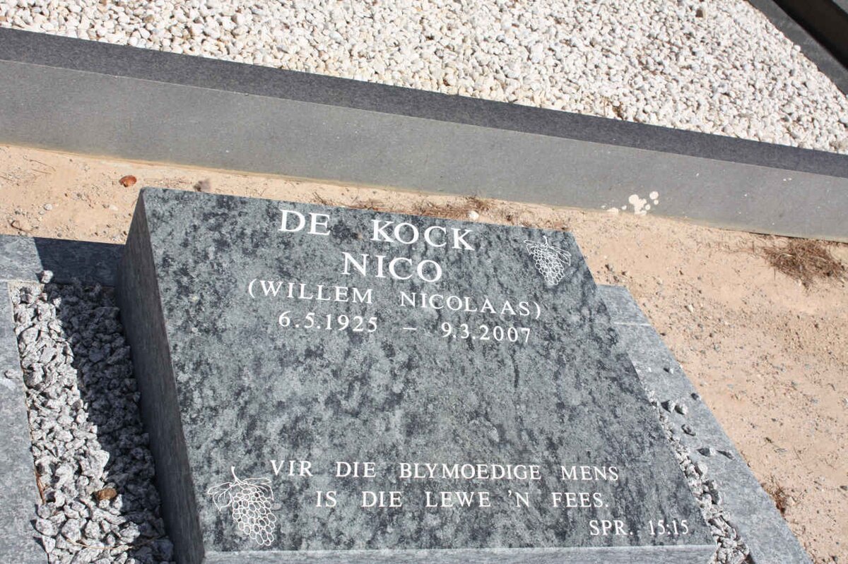 KOCK Willem Nicolaas, de 1925-2007