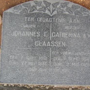CLAASSEN Johannes T. 1861-1956 &amp; Catherina A. W.  VON MOLLENDORFF 1866-1929