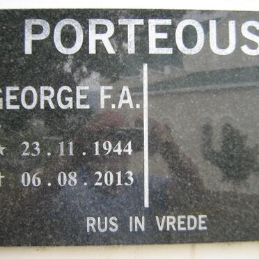 PORTEOUS George F.A. 1944-2013