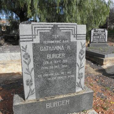 BURGER Catharina H. 1919-1958