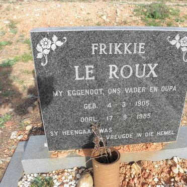 ROUX Frikkie, le 1905-1985