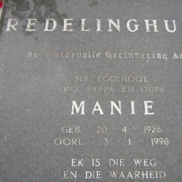 REDELINGHUYS Manie 1926-1998 &amp; Clara 1925-2015