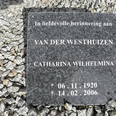 WESTHUIZEN Catharina Wilhelmina, van der 1920-2006