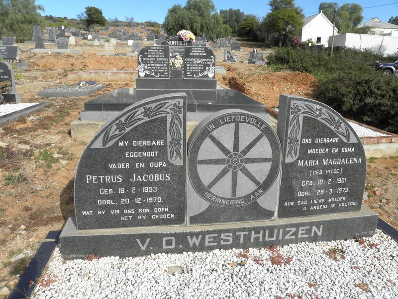 WESTHUIZEN Petrus Jacobus, v.d. 1893-1970 &amp; Maria Magdalena HITGE 1901-1973
