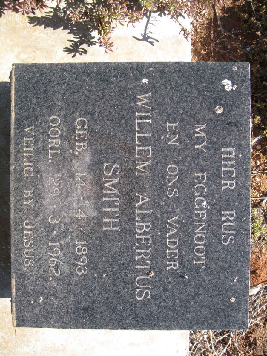 SMITH Willem Albertus 1893-1962