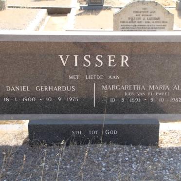 VISSER Daniël Gerhardus 1900-1975 &amp; Margaretha Maria Alida VAN ELLEWEE 1891-1982