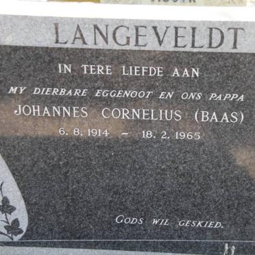 LANGEVELDT Johannes Cornelius 1914-1965