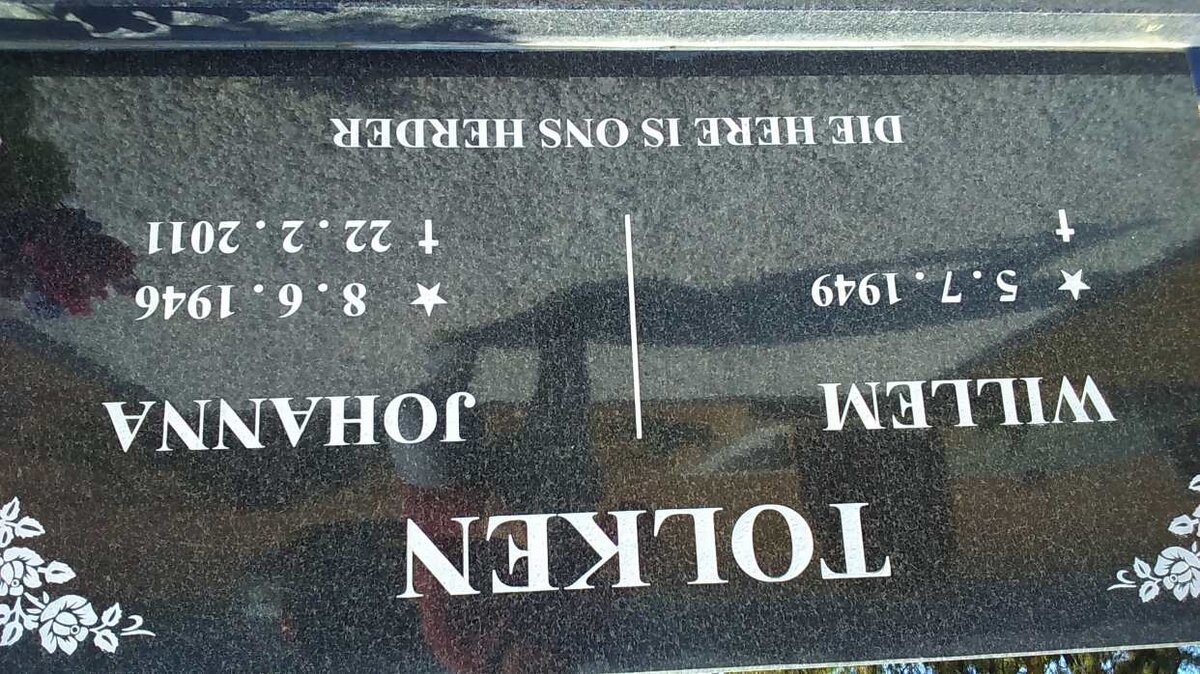 TOLKEN Willem 1949- &amp; Johanna 1946-2011