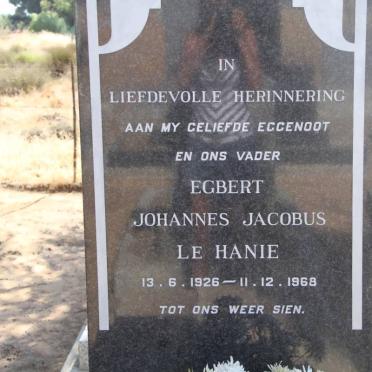 HANIE Egbert Johannes Jacobus, le 1926-1968