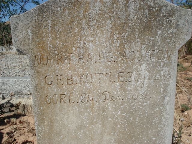MOUTON Martha H.G. nee KOTZE -??