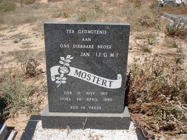 MOSTERT Jan 1917-1990
