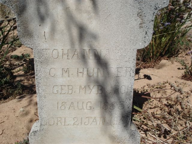 HUNTER Johanna C.M. nee MYBURGH 1883-1950