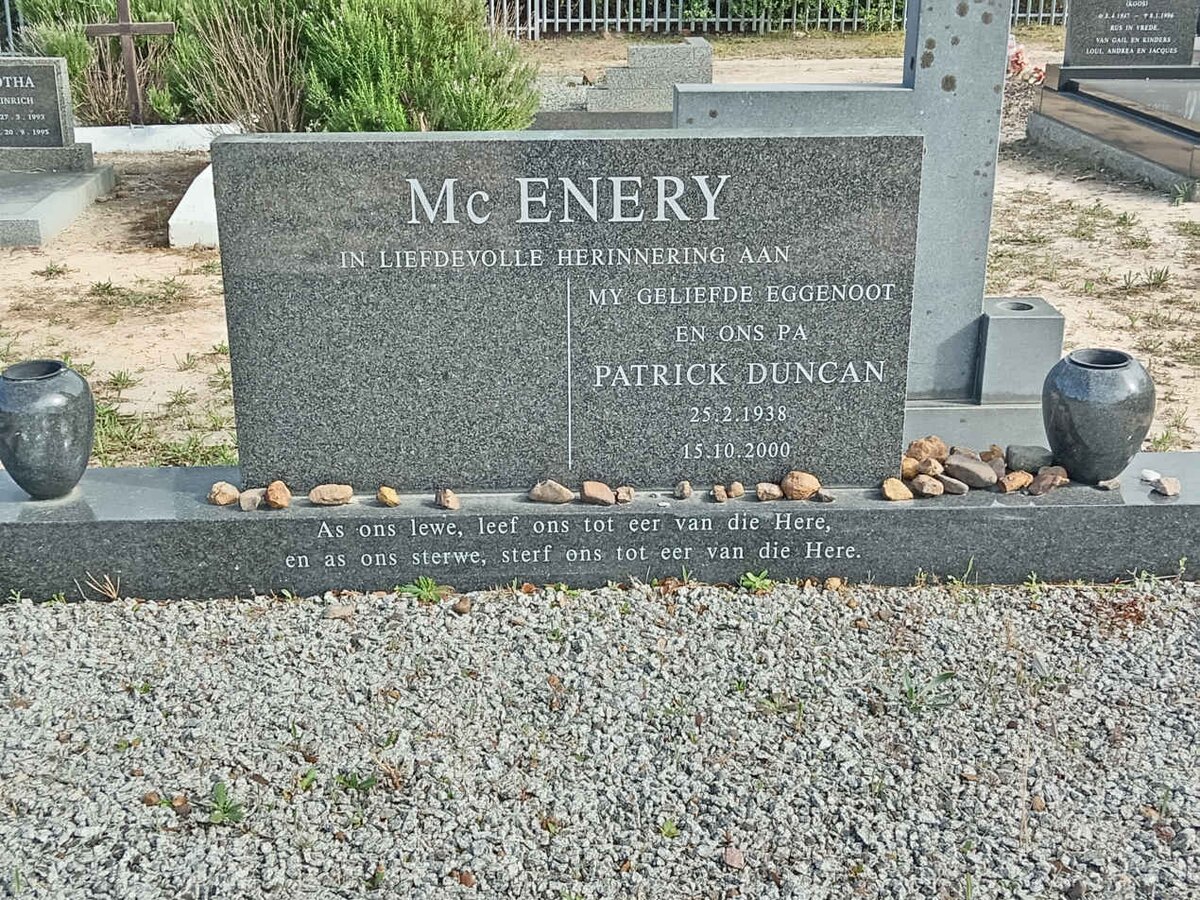 MCENERY Patrick Duncan 1938-2000