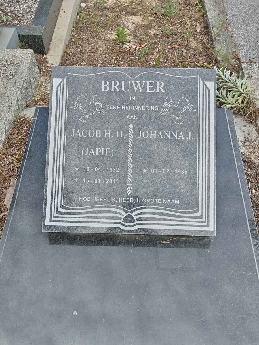 BRUWER Jacob H.H. 1932-2011 &amp; Johanna J. 1935- _1