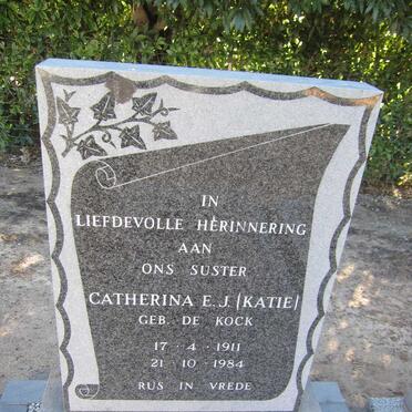 DUVENAGE Catherina E.J. nee DE KOCK 1911-1984