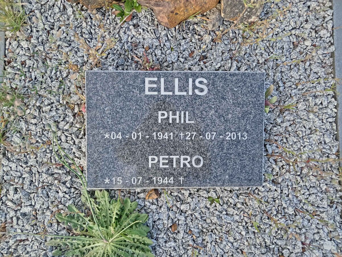 ELLIS Phil 1941-2013 :: ELLIS Petro 1944-
