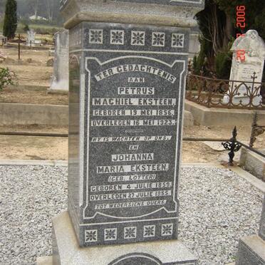 EKSTEEN Petrus Machiel 1856-1923 &amp;  Johanna Maria LOTTER 1859-1955