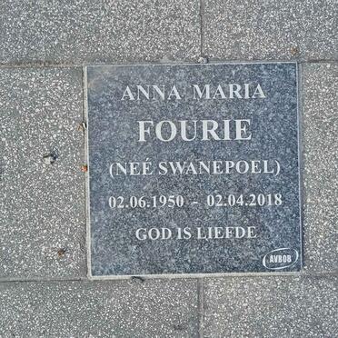 FOURIE Anna Maria nee SWANEPOEL 1950-2018